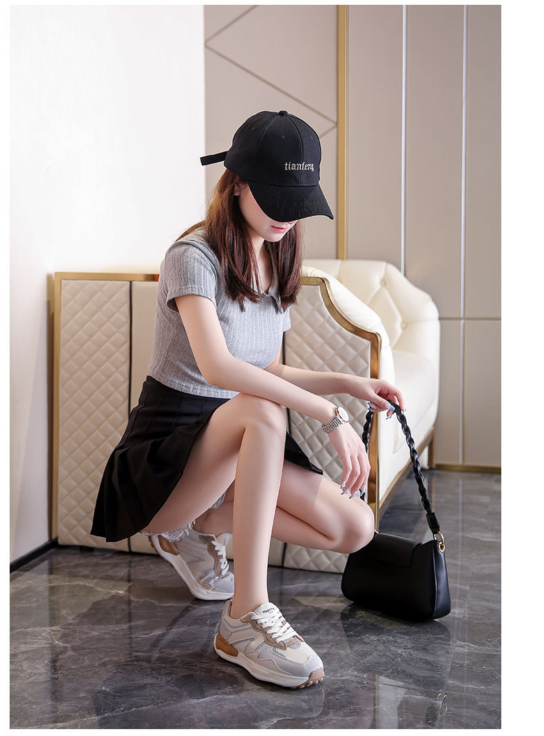 Giày Thể Thao Cao Cấp Nữ Phiên Bản Hàn Quốc Đế Êm Thoáng Khí AT205 Màu Kem