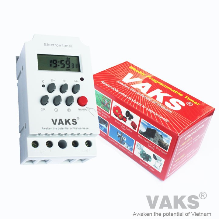 [HCM]01 cái Công tắc hẹn giờ kỹ thuật số 17 chương trình VAKS KG316T-II 220V AC 25A