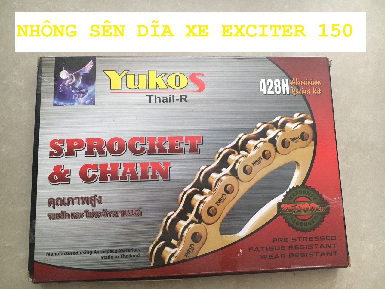 Nhông sên dĩa xe exciter 150 Yukos Thái Lan
