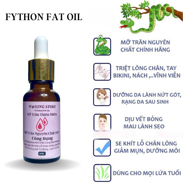 Mỡ trăn thiên nhiên - nguyên chất 100%