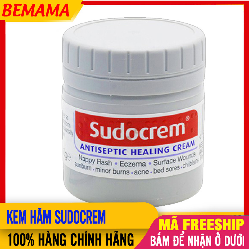 Kem Chống Hăm Cho Bé Sudocrem 60g Nhập Khẩu Từ Anh Quốc - Kem Chống Hăm Tã Cho Trẻ Sơ Sinh - Dùng An Toàn Cho Da Thường, Da Nhạy Cảm Em Bé, Kem Hăm Sudo, Kem Sudo, Hăm Da Trẻ Em - Bemama - Kem Hăm Sudocrem - 5017007601333