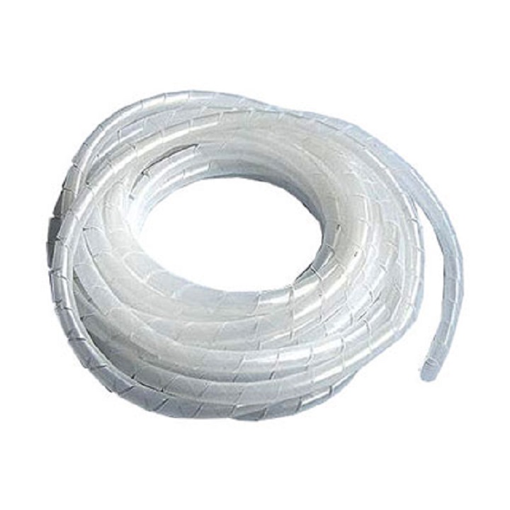 10 mét ống xoắn Φ 10mm quấn dây điện (trắng)