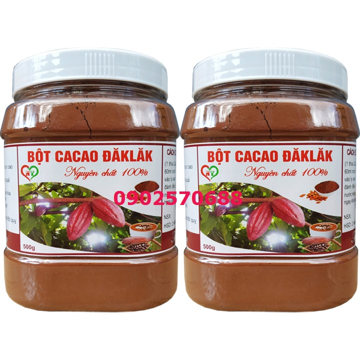 1kg/500g bột ca cao nguyên chất daklak bổ dưỡng cho sức khỏe
