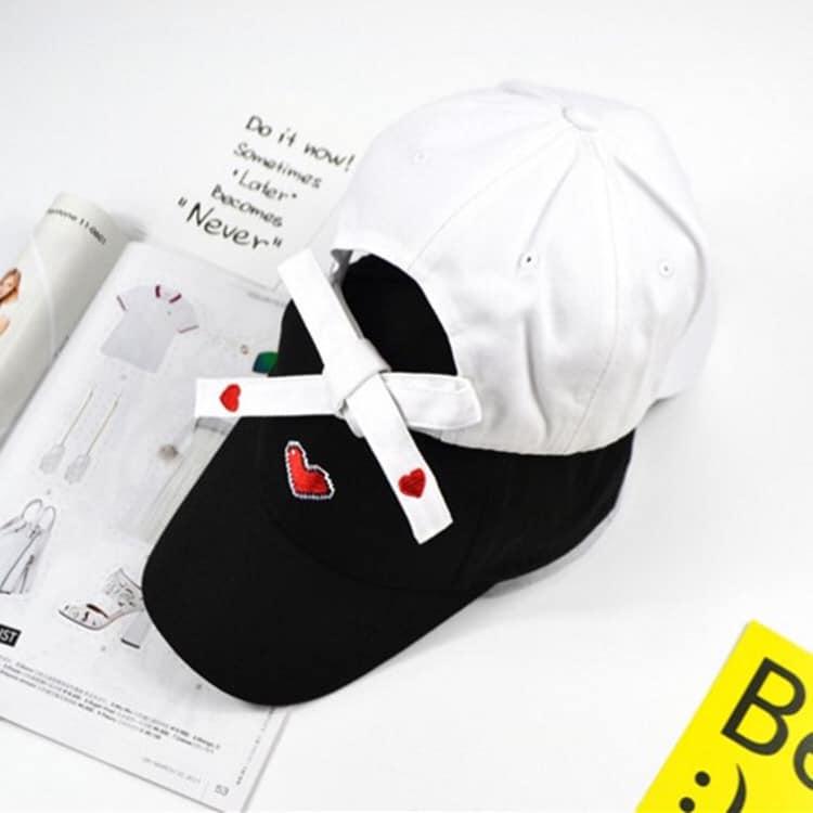 (SALE SỐC) Mũ lưỡi trai trái tim cặp đôi, Nón kết trái tim thắt nơ cực xinh