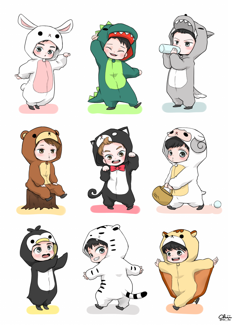 Sticker nhãn dán boy fashion cute trang trí