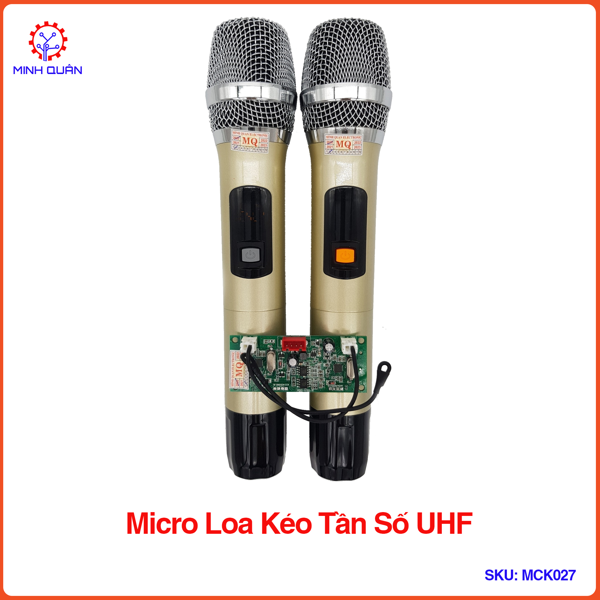 Micro loa kéo mck-027, micro tần số uhf chuyên dụng dành cho loa kéo