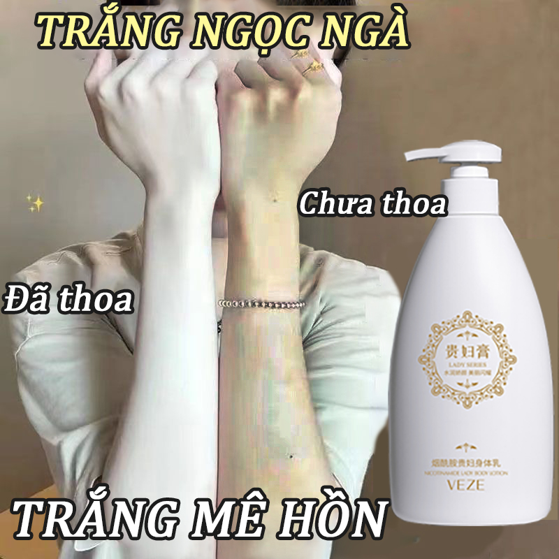 Kem Body Dưỡng Trắng Da Dưỡng ẩm Làm Sáng Da 500ml Thẩm Thấu Nuôi Dưỡng Da Chuyên Sâu Kem Body Dưỡng Trắng Da ​Dưỡng ẩm Làm Sáng Da 500ML Nuôi dưỡng sâu làn da Kem dưỡng thể Nicotinamide Siêu trắng da