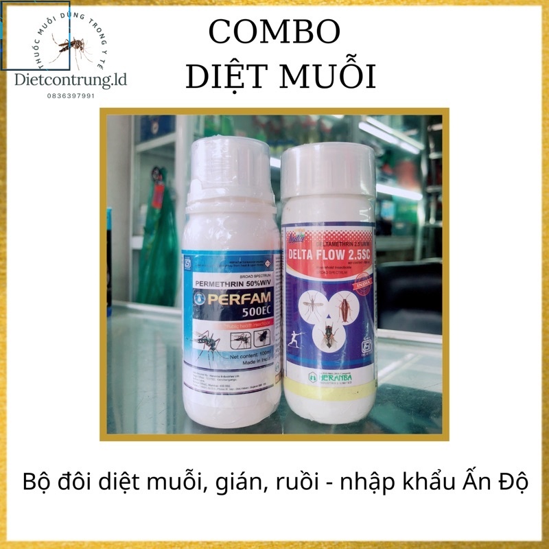 Combo bộ đôi sản phẩm diệt muỗi nhập khẩu ấn - ferfam + delta 100ml .