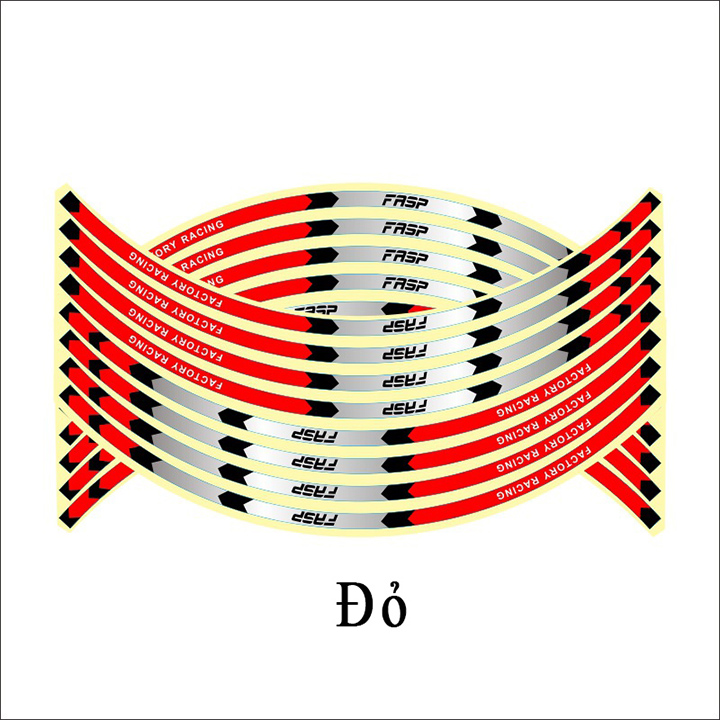 [HCM]Tem Dán Vành Xe Pha Màu Phản Quang [ 1 Bộ 2 vành ]