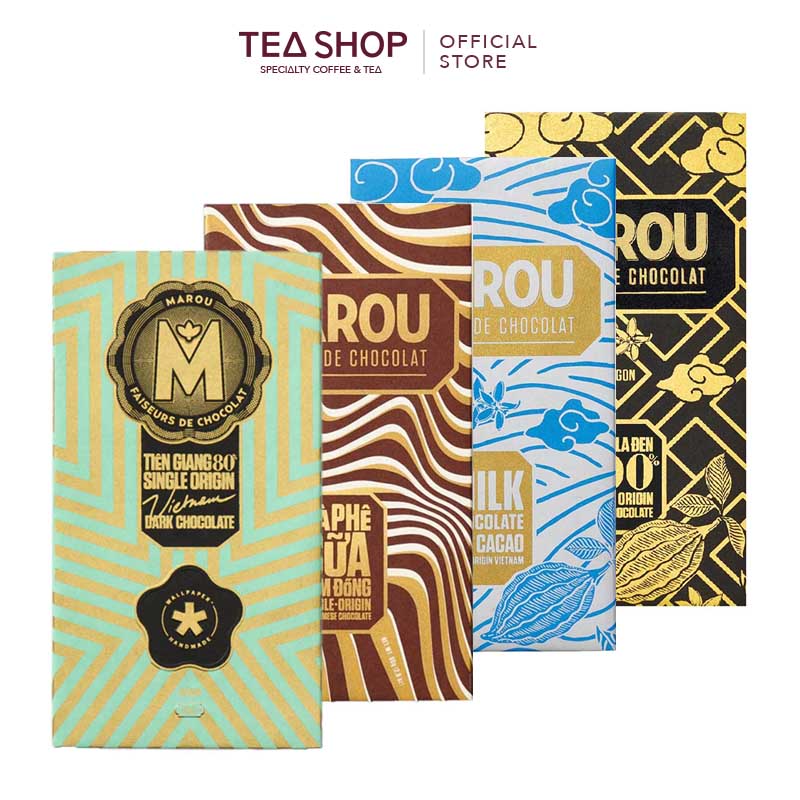[SET 4 thanh MAROU Special Edition] Socola đen nguyên chất phiên bản đặc biệt (4 x 80g)