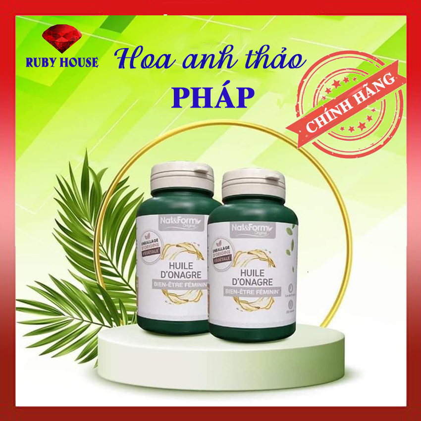 Viên Uống Hoa Anh Thảo PHÁP Nat & Form 200 viên HÀM LƯỢNG CAO, viên uống hoa anh thảo cải thiện sjnh lý nữ, làm đẹp da, chống lão hóa