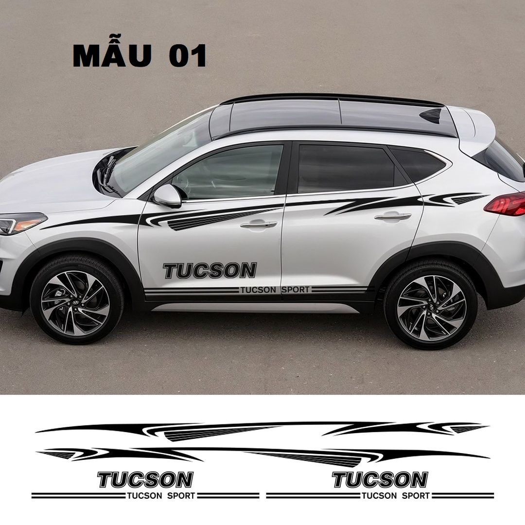 Tem dán xe ô tô Hyundai Tucson thể thao ms01