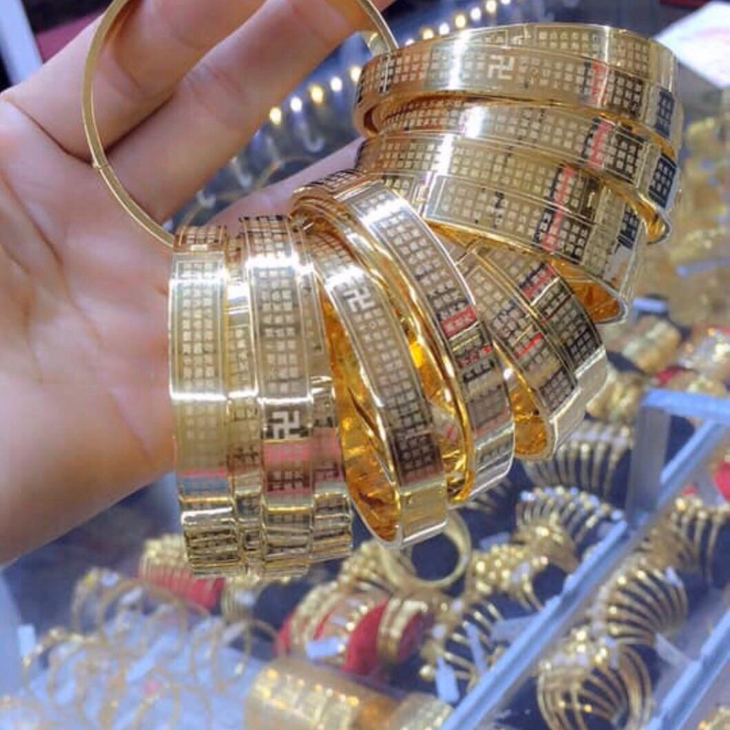 Vòng tay bát nhã tâm kinh chất titan đeo không đen không rỉ