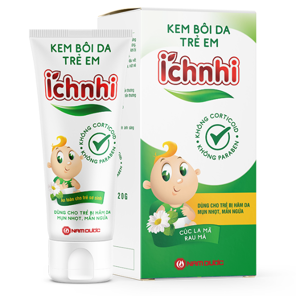 KEM BÔI DA TRẺ EM ÍCH NHI 2Og DÙNG CHO TRẺ BỊ HĂM DA, MỤN NHỌT, MẪN NGỨA AN TOÀN CHO TRẺ SƠ SINH