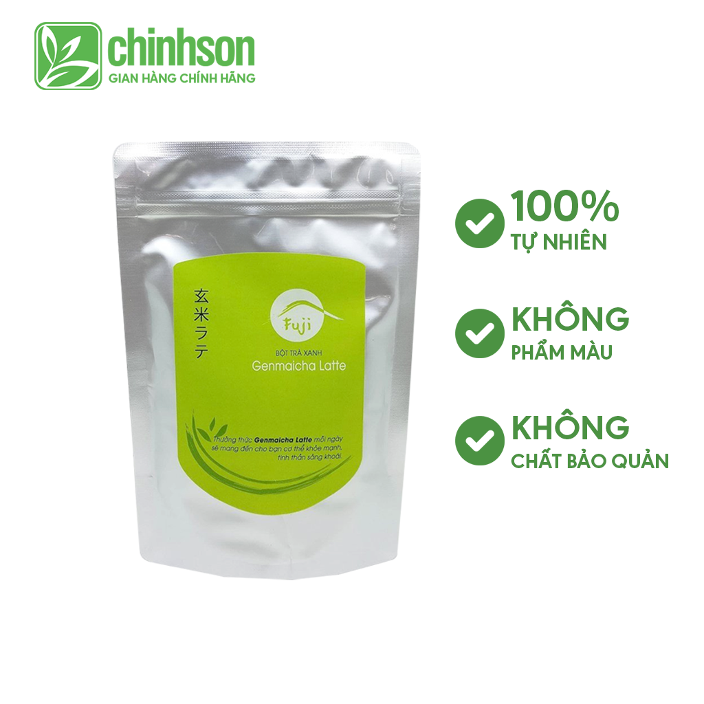 Bột trà matcha gạo rang fuji genmaicha latte 500g - trà chính sơn