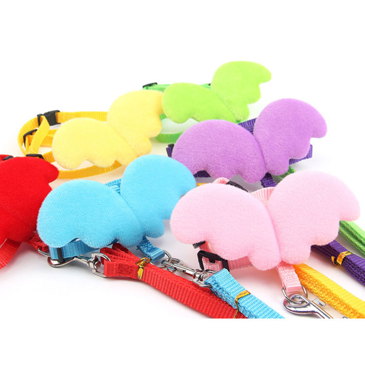 Dây dắt kèm yếm gắn cánh thiên thần cho thú cưng - CutePets