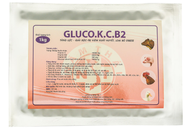 NĂM THÁI GLUCO KC B2 1kg tăng lực, giải độc, tăng độ vàng đỏ cho trứng, viêm xuất huyết, loại bỏ stress
