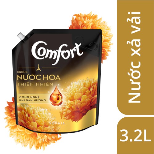 Nước xả vải Comfort túi 3,2l có nắp màu ngẫu nhiên