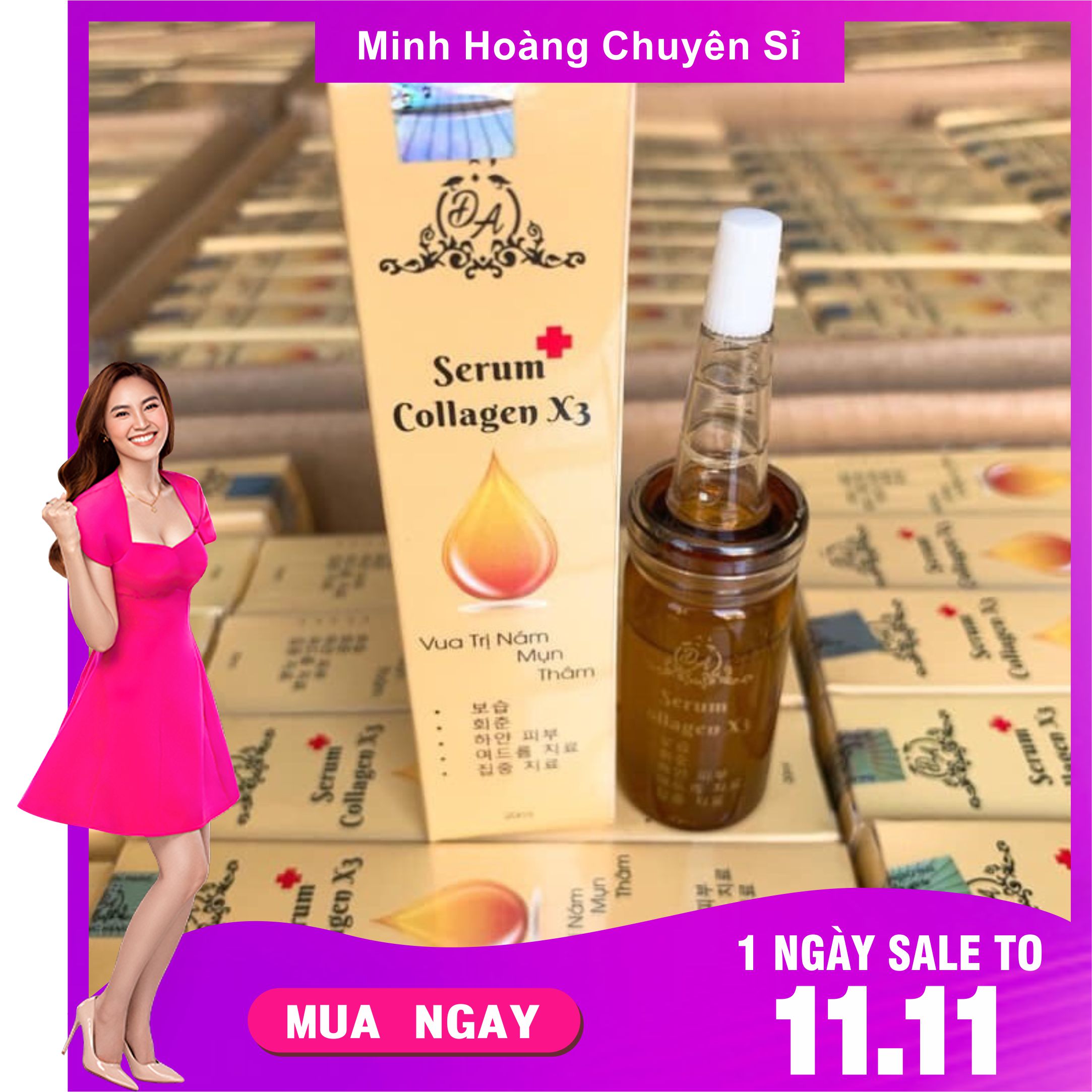 Serum collagen x3 giảm nám, mụn thâm 20ml