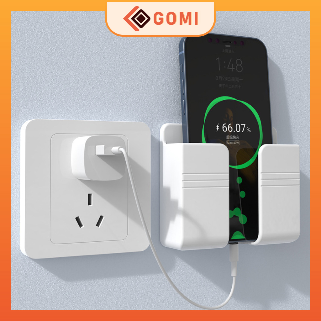 Kệ đựng điện thoại dán tường khi sạc, đựng remote, đựng điều khiển đa năng
