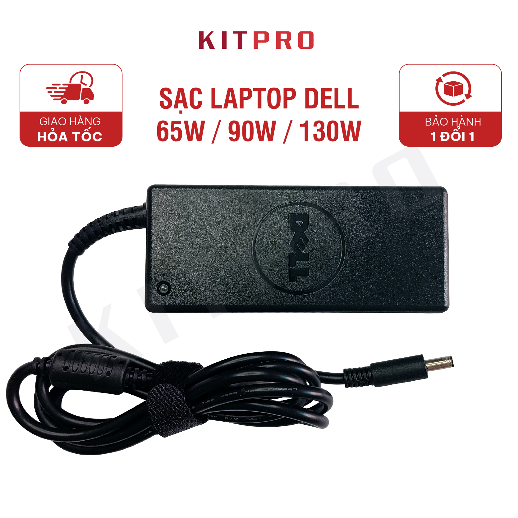 Sạc Laptop Dell 19.5V 65W 90W 130W Đầu Kim Chân Nhỏ Chân To Các Loại Dây Sạc Laptop Dell Inspiron Vostro Latitude XPS Adapter Charger