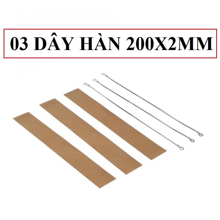 Bộ 03 dây hàn nhiệt máy hàn miệng túi đa năng 200x2mm