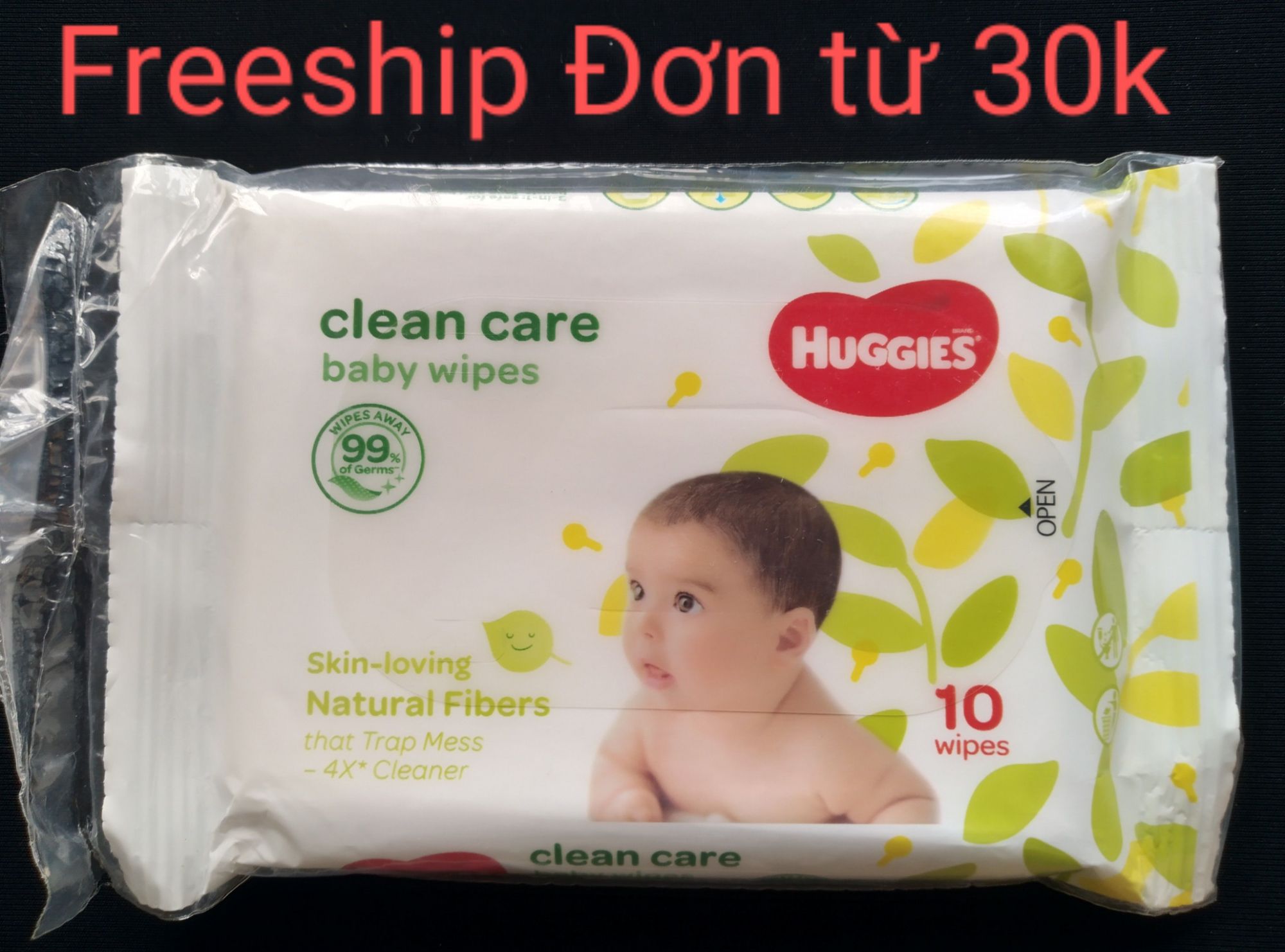 [HCM]COMBO 5 GÓI KHĂN ƯỚT HUGGIES KHÔNG MÙI 10 TỜ/GÓI