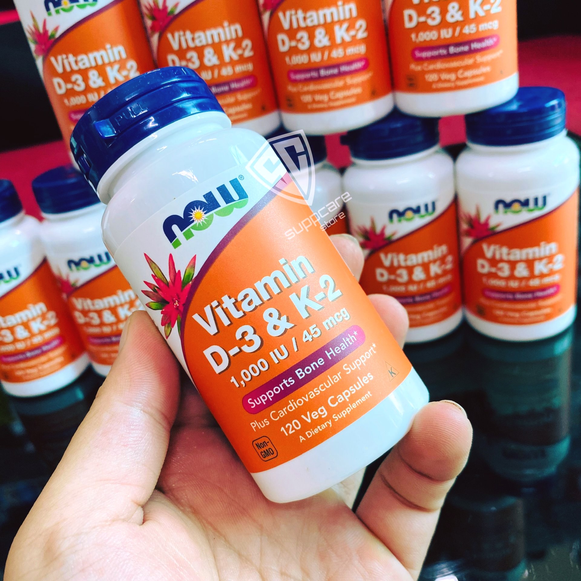 Veg - vitamin d3 & k2 hãng now 120 viên - hỗ trợ xương khớp chắc khỏe