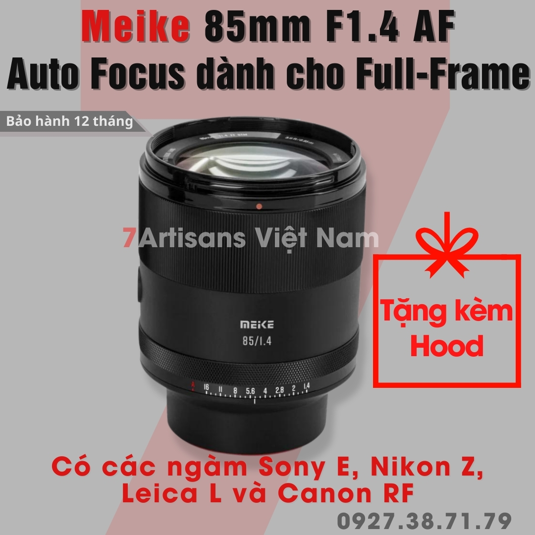FREESHIP Ống kính Meike 85mm F1.4 Auto Focus lấy nét tự động cho Sony E FE