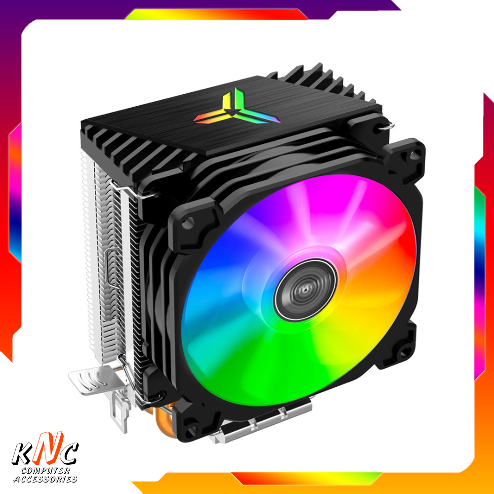 Quạt tản nhiệt cpu jonsbo cr-1200 led rgb đảo màu tự động quạt 9cm 2 ống đồng - hàng fullbox