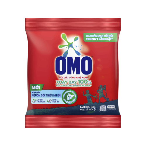 Combo 20 gói bột giặt omo siêu bọt 100g thế hệ mới, giặt quần áo siêu trắng
