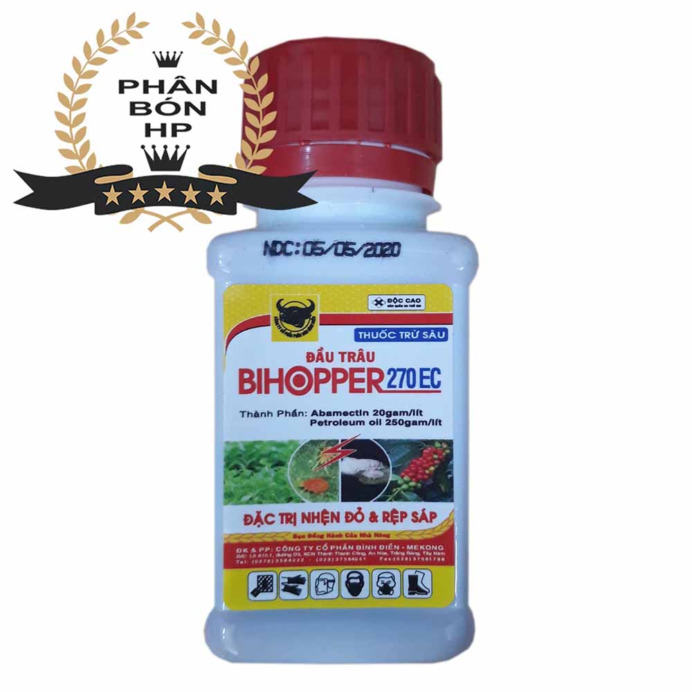 ĐẦU TRÂU BIHOPPER 270EC (50ml) -  ĐẶC TRỪ NHỆN ĐỎ VÀ RỆP SÁP Có thể trừ các sâu ăn lá rệp muội bọ phấn trắng