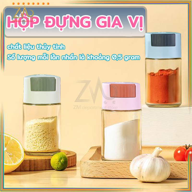 Lọ rắc gia vị, lọ đựng gia vị nhựa,hũ gia vị thủy tinh tiện dụng cho nhà bếp,lọ đựng gia vị thông minh