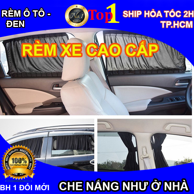 Rèm cửa che nắng xe ô tô màu đen
