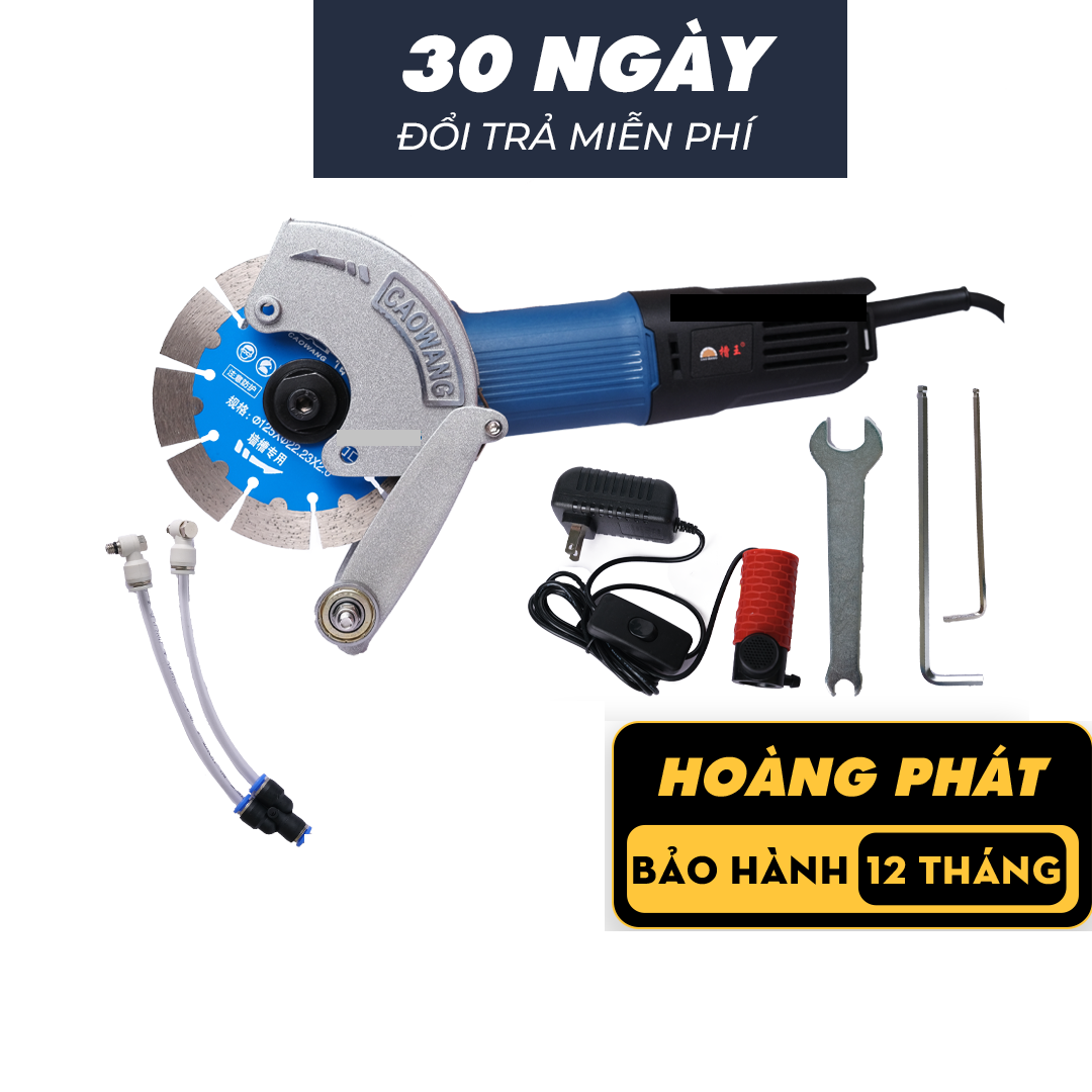 Máy cắt rãnh Caowang SE1251 máy cắt tường không bụi máy cắt tường có cấp nước máy xẻ tường 1 lưỡi Máy cắt rãnh tường 1 lưỡi 125mm công xuất 1600w dây đồng 100% | bảo hành 12 tháng