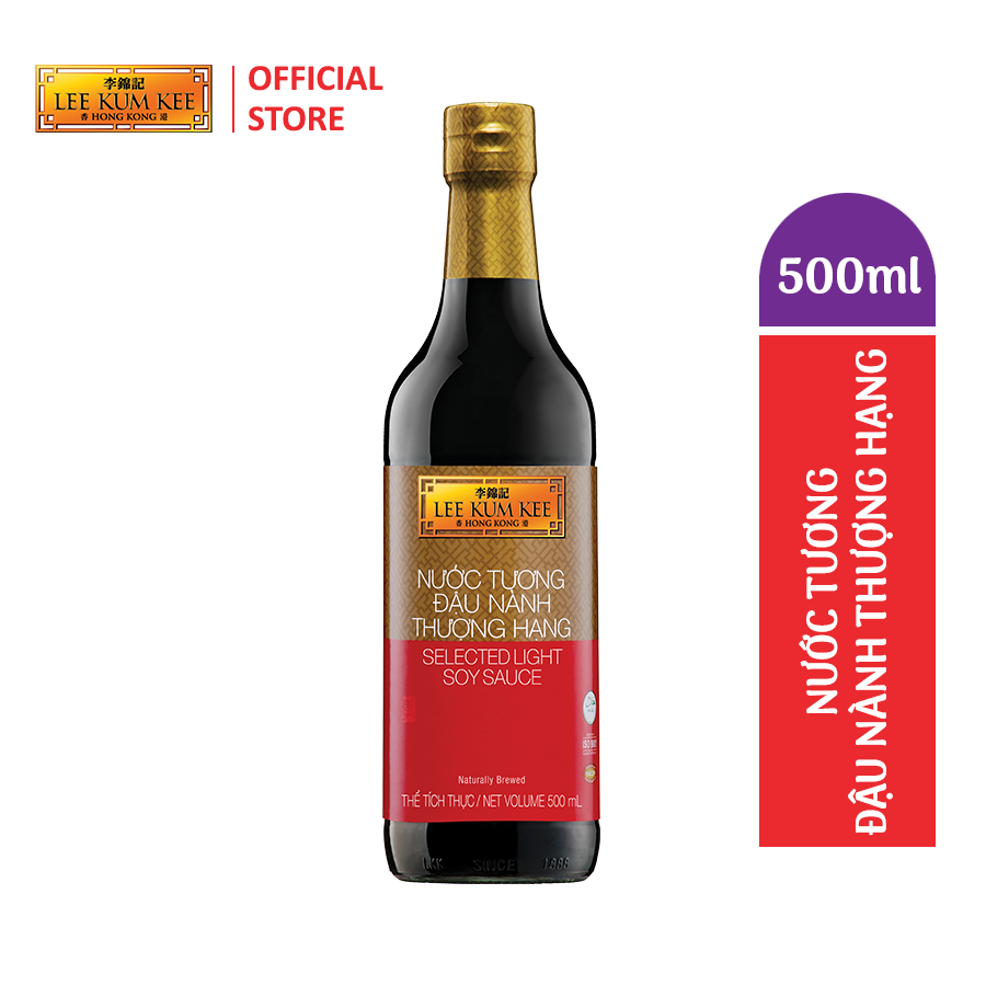 Nước tương đậu nành thượng hạng Lee Kum Kee Selected Light Soy Sauce 500ml