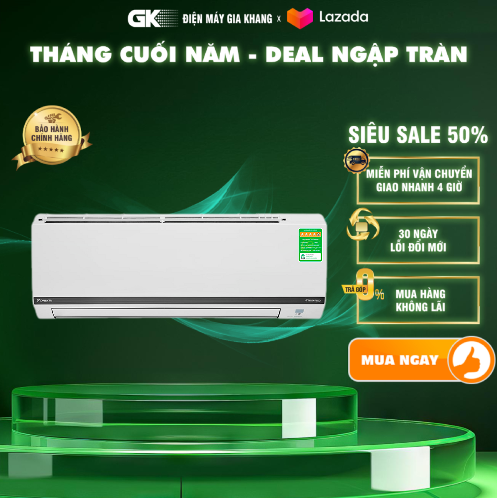 Máy lạnh Daikin Inverter 1.5 HP FTKB35XVMV GIAO TOÀN QUỐC HCM