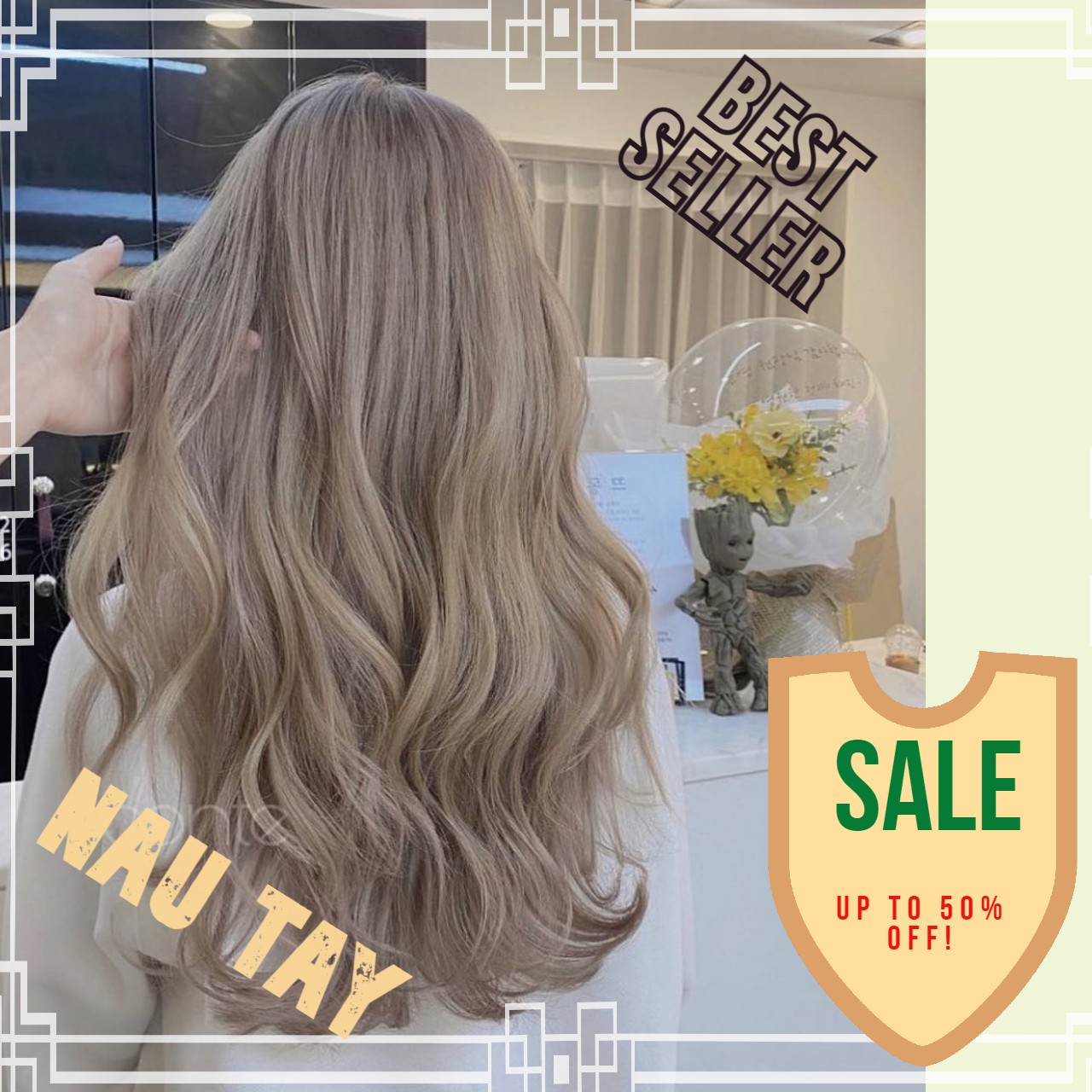 Thuốc nhuộm tóc màu nâu tây tại nhà siêu dễ tặng kèm oxi + găng tay