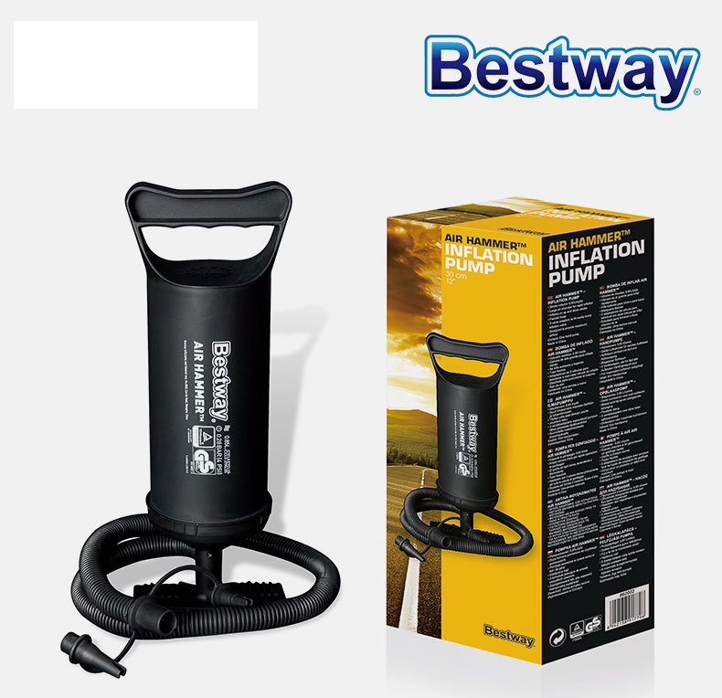 Bơm hơi bằng tay Bestway 62002 - Thiết bị hỗ trợ bơm hồ bơi, phao bơi, nệm hơi, xuồng hơi, bóng bóng hiệu quả