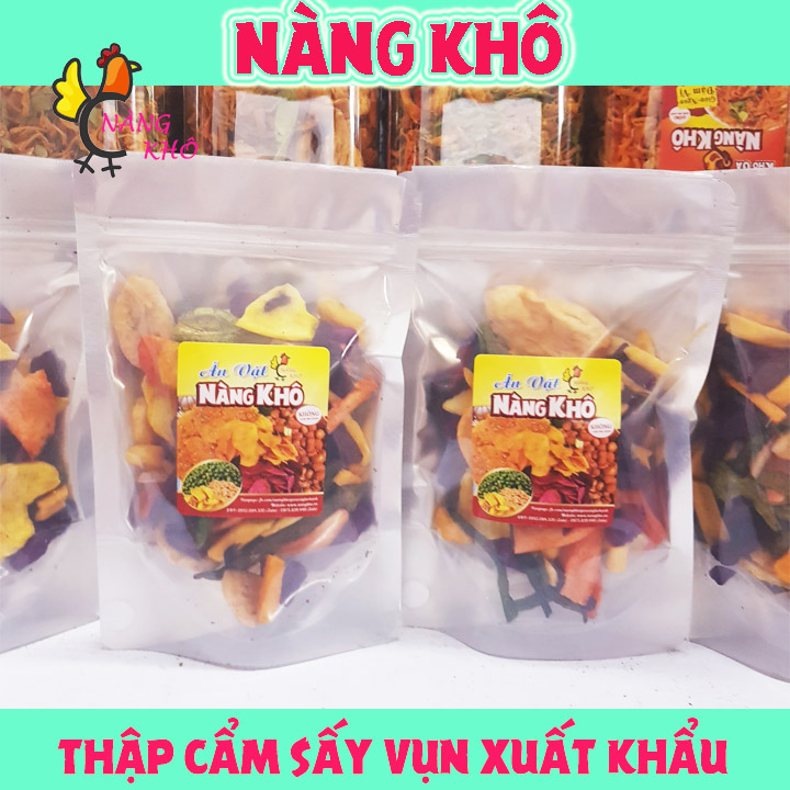 Trái Cây Sấy ( Thập Cẩm Sấy hàng vụn loại ngon đủ 10 vị ) - 100Gr | Đồ ăn vặt Nàng Khô
