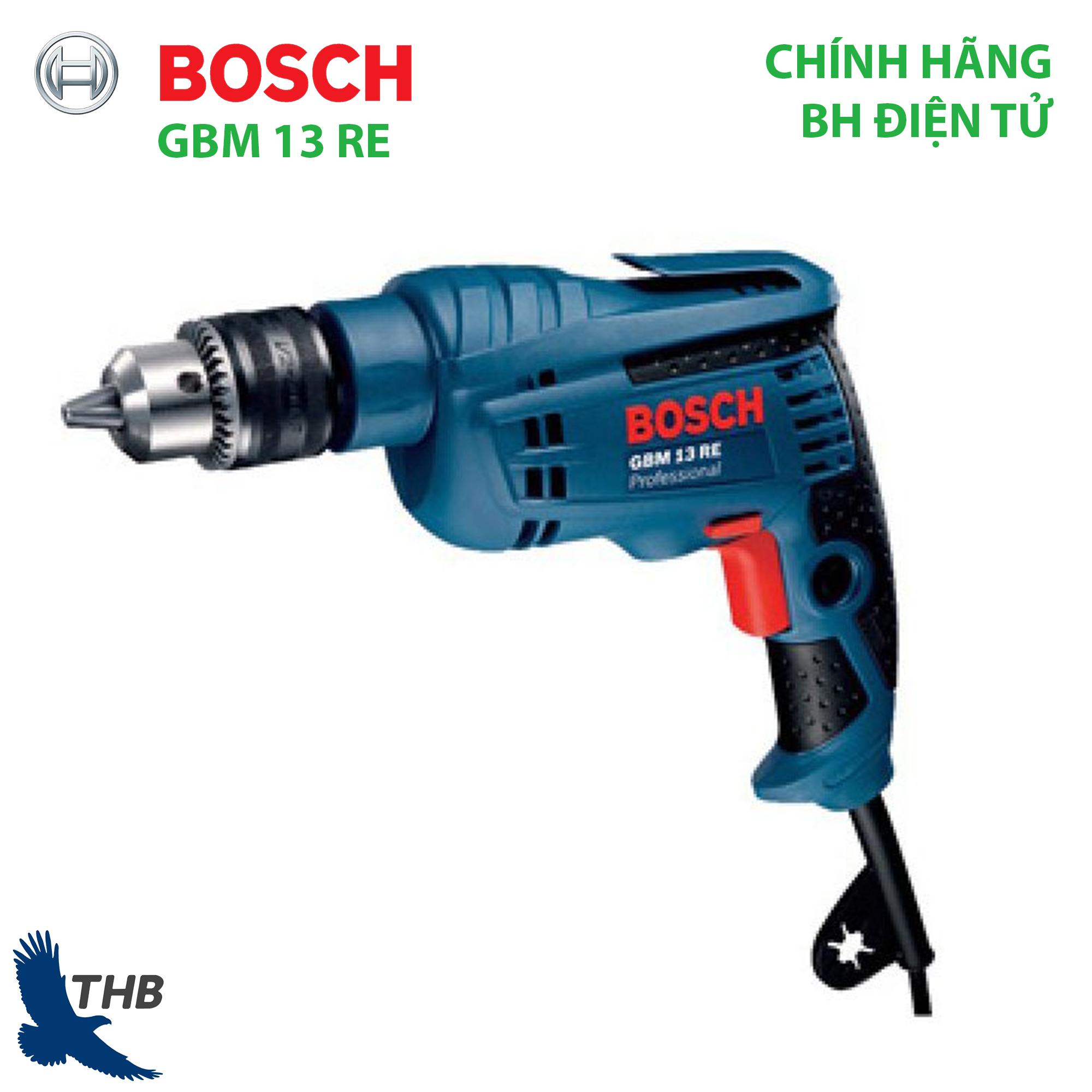 Máy khoan xoay bosch gbm 13 re công suất 600w, bảo hành điện tử 12 tháng xuất xứ malaysia
