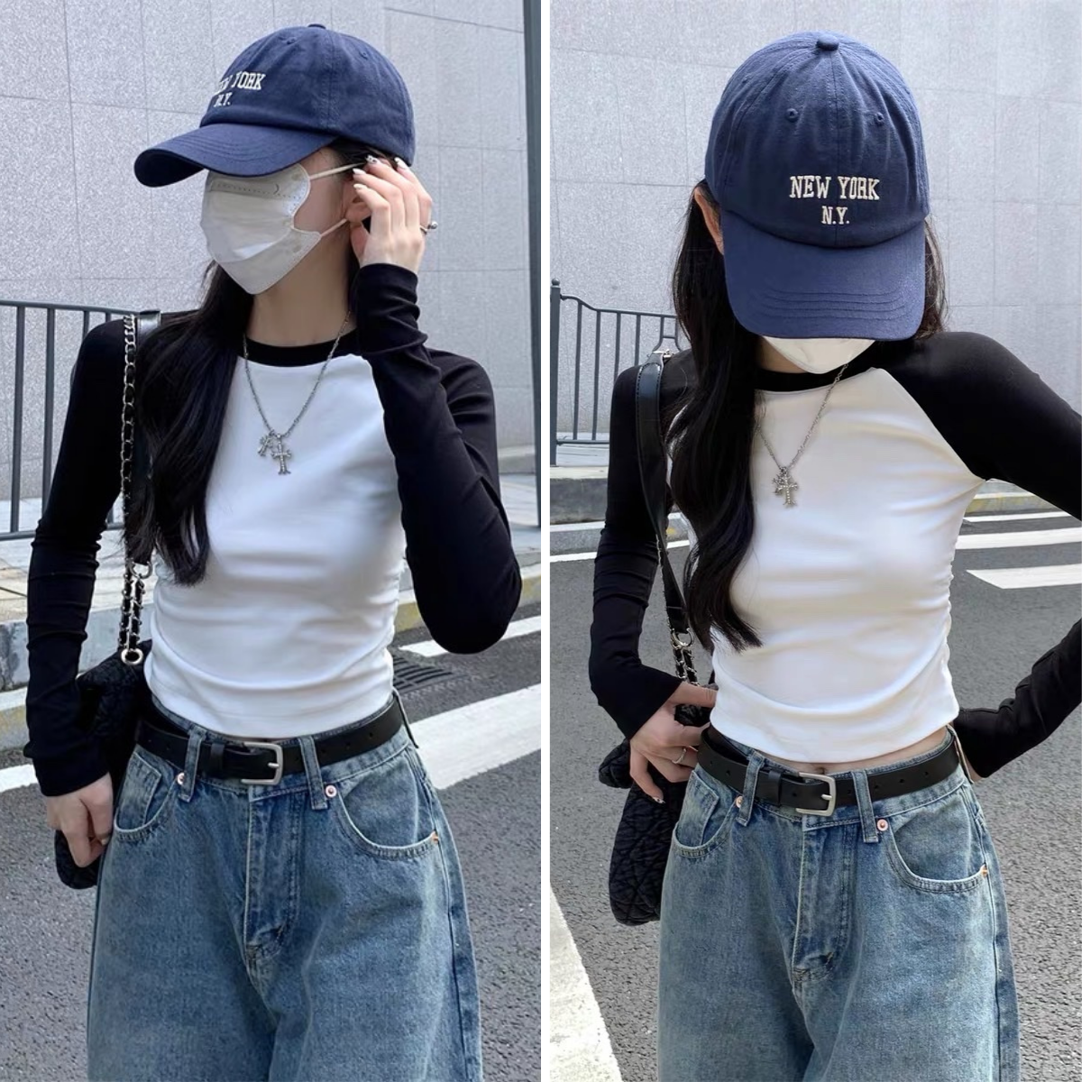 Áo thun raplan dài tay A43 form thường ôm body tôn dáng