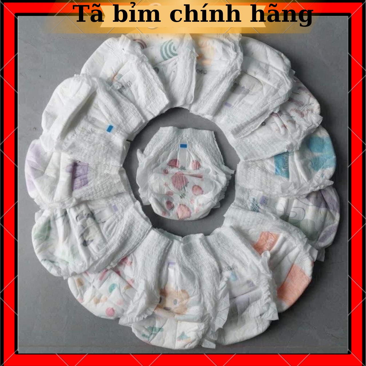  100 bỉm quần hipgig hàng xuất Nhật cao cấp chất liệu bằng bông mềm mại giúp làn da mỏng manh của bé dễ chịu không hằn đỏ 
