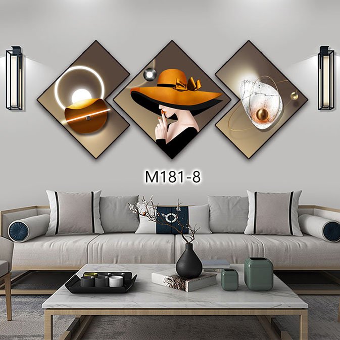 Tranh tráng gương treo tường phòng khách, tranh decor phòng khách, phòng ngủ siêu xinh trang trí khách sạn, Spa