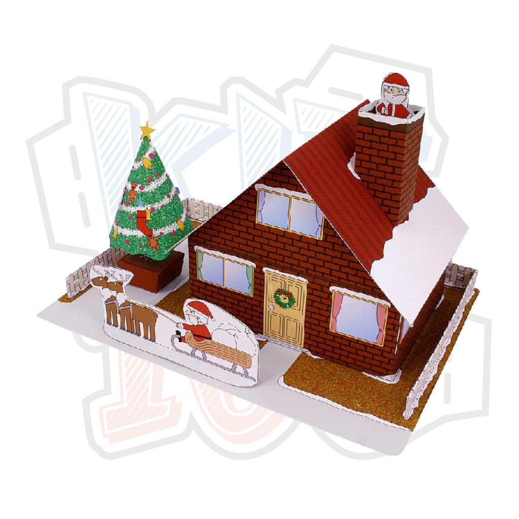 Mô hình giấy Giáng Sinh Noel Christmas House