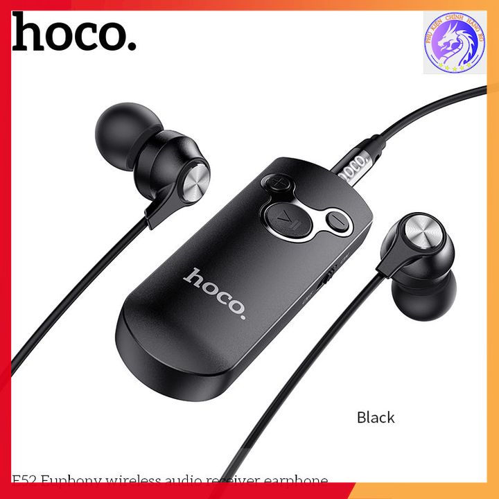 Tai nghe bluetooth thể thao 2 bên kẹp áo hoco e52 chính hãng - bảo hành 12 tháng