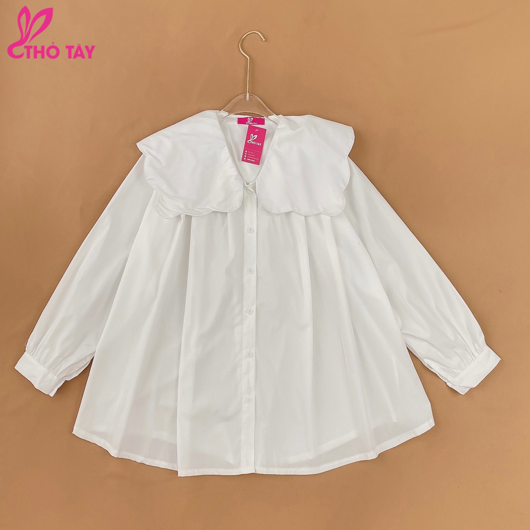 Áo babydoll cổ sen - thỏ tây a315b141