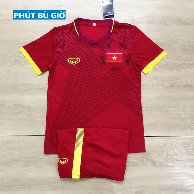 [ẢNH THẬT] Bộ Quần Áo Bóng Đá Đá Banh Trẻ EM Tuyển VIỆT NAM Mẫu Mới - Phút Bù Giờ Sport