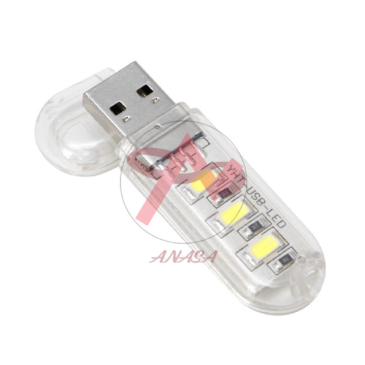 Thanh đèn LED mini gồm 3bóng cổng cắm USB thích hợp để bàn học làm đèn ngủ đèn học đèn làm việc máy tính