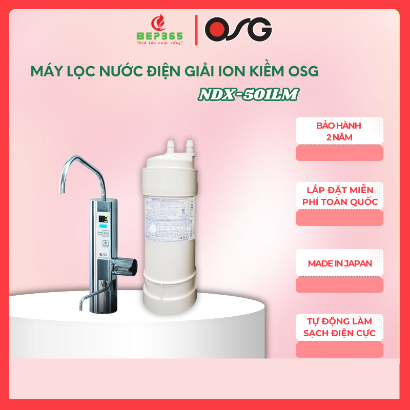 Osg Ndx-501Lm Alkaline Ionized Water Purifier - Free Installation, Automatic Electrode Cleaning - Collection Giá 45,498,000 Đồng*Miễn phí vận chuyển